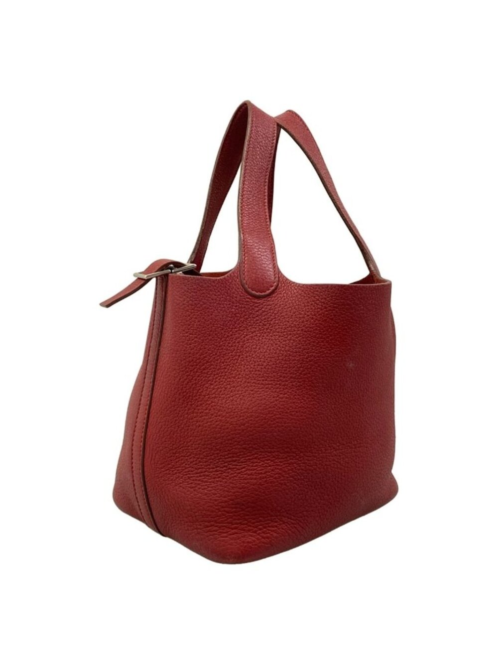 Hermes Handbag Picotin PM Rouge Ash Silver